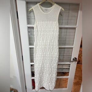 Zsupply Crochet Lined Maxi Dress in White